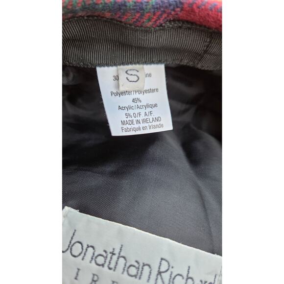 VTG Tartan wool newsboy cap / tam with pom — made in Ireland by Jonathan Richard main image 7
